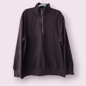 Nautica Quarter Zip Mock Neck Pullover Sweater Mens Size XXL Brown